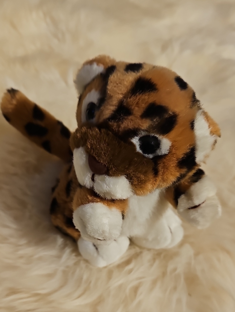 Plush Leopard Stuffed Animal - Brown & White Plush Toy